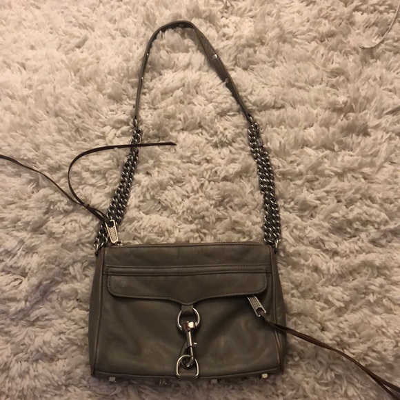 Rebecca Minkoff Handbags - Rebecca Minkoff Mini Mac Gray Leather Crossbody